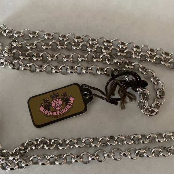 NWT Juicy Couture Silvertone necklace - Picture 3 of 5